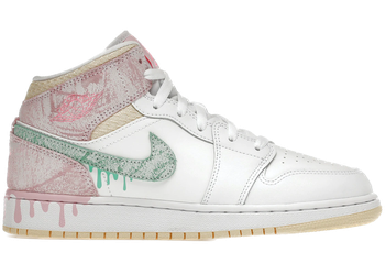 Jordan 1 Mid Paint Drip (GS) for sale