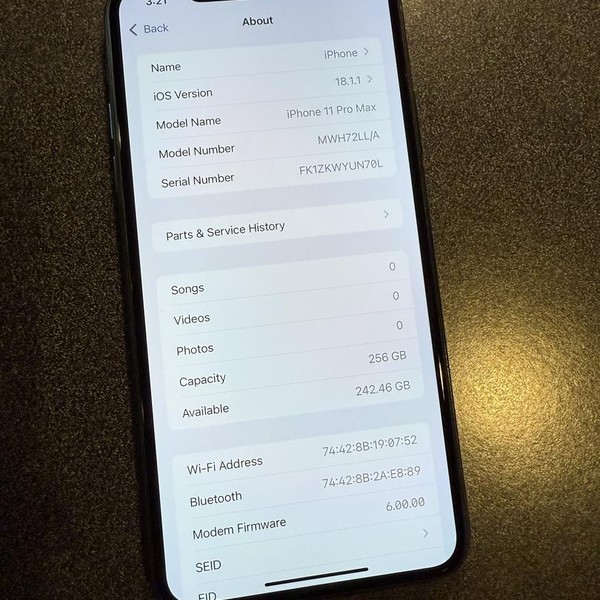 Apple iPhone 11 Pro Max - Unlocked, 256 GB, Green, A2161