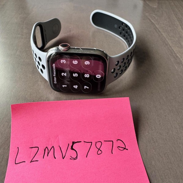 Apple Watch Series 7 45mm - Unlocked, Silver, A2477 - Cellular, Stainless
