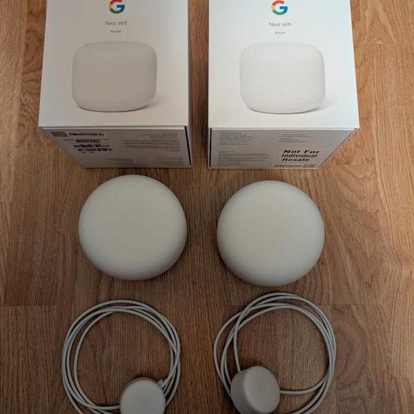 Google Nest WiFi Mesh Router - Snow, 2-Pack