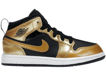Jordan 1 Mid SE Metallic Gold Black (PS) for sale