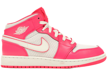 Jordan 1 Mid Hyper Pink White (GS) for sale