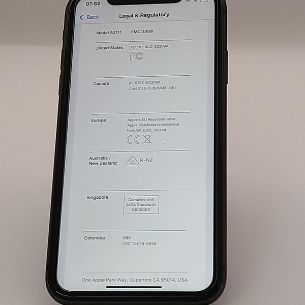 Apple iPhone 11 - AT&T, 64 GB, Black, A2111