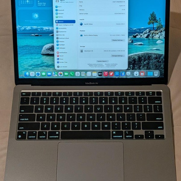 MacBook Air 2020 - 13 inch - 512 GB, Gray, 8 GB, Apple M1