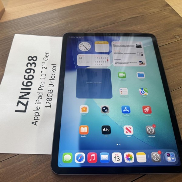 Apple iPad Pro 11 inch 2nd Gen 2020 - Unlocked, Gray, 128 GB, A2068