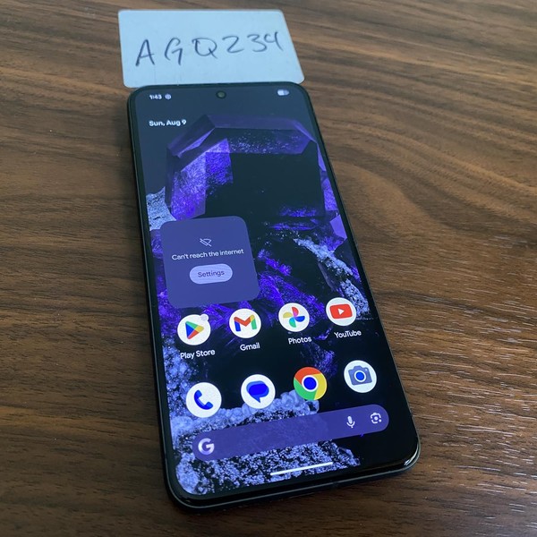 Google Pixel 8 - Unlocked, 128 GB, Obsidian, 8 GB, G9BQD, Sub-6 5G