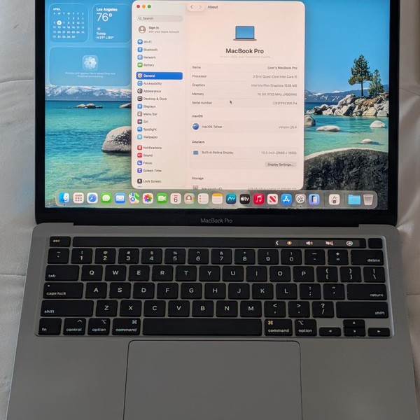 MacBook Pro 2020 - 13 inch - 512 GB, Gray, 16 GB, Intel Core i5