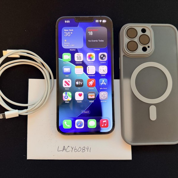 Apple iPhone 13 Pro Max - Unlocked, 256 GB, Graphite, A2484