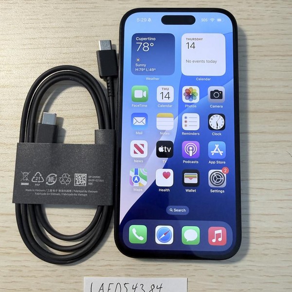 Apple iPhone 16 - Unlocked, 512 GB, Black, A3081