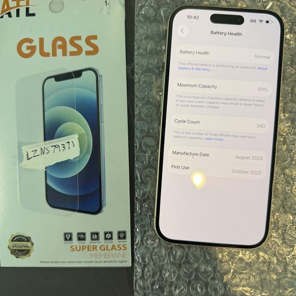 Apple iPhone 15 - Unlocked, 128 GB, Yellow, A2846