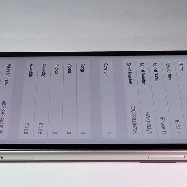 Apple iPhone 11 - Verizon, 64 GB, White, A2111