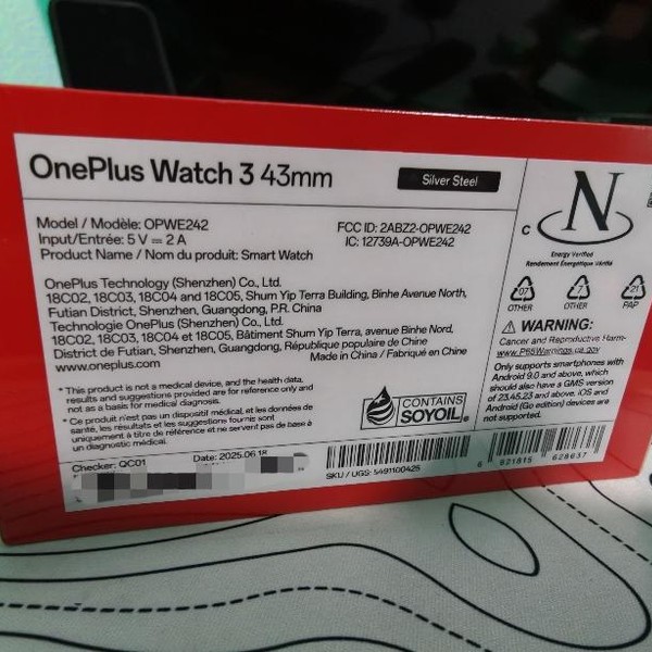 OnePlus Watch 3 - Silver Steel, 43mm