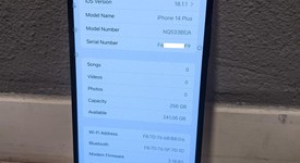 Good
													Apple iPhone 14 Plus - Unlocked Non-US, Midnight, 256 GB, A2886, photo 5 of 16