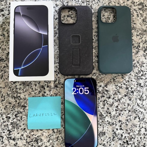 Apple iPhone 16 Pro Max - Unlocked, Black, 256 GB, A3084