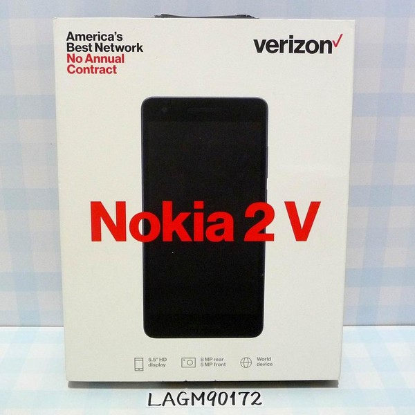 Nokia 2 V - Verizon Prepaid, 8 GB, Navy Blue, 1 GB