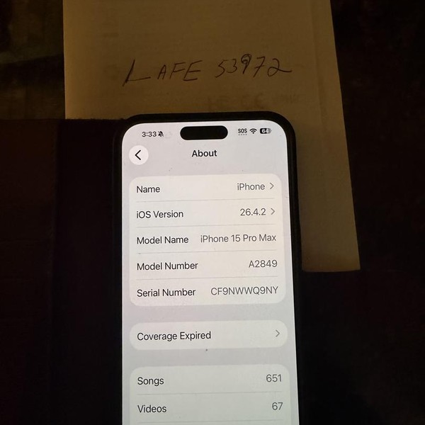 Apple iPhone 15 Pro Max - AT&T, 256 GB, Blue, A2849