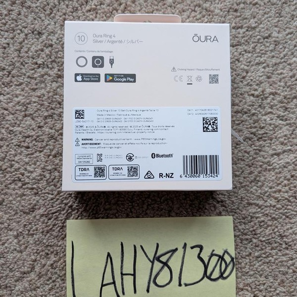 Oura Ring Gen 4 - Silver, Size 10