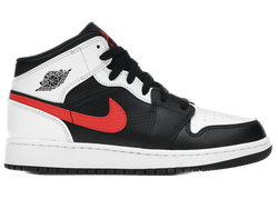 Jordan 1 Mid White Black Chile Red (GS) for sale