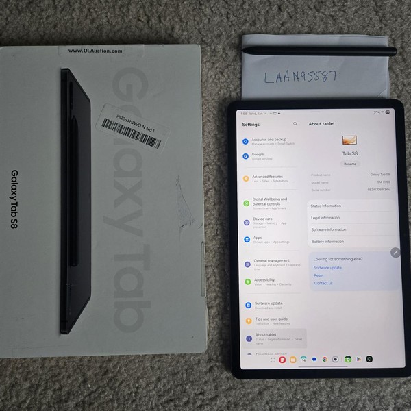 Samsung Galaxy Tab S8 - Wi-Fi, 128 GB, Graphite, 8 GB, SM-X700