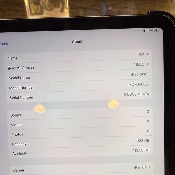 Apple iPad 11th Gen - Verizon, 128 GB, Blue, A3355