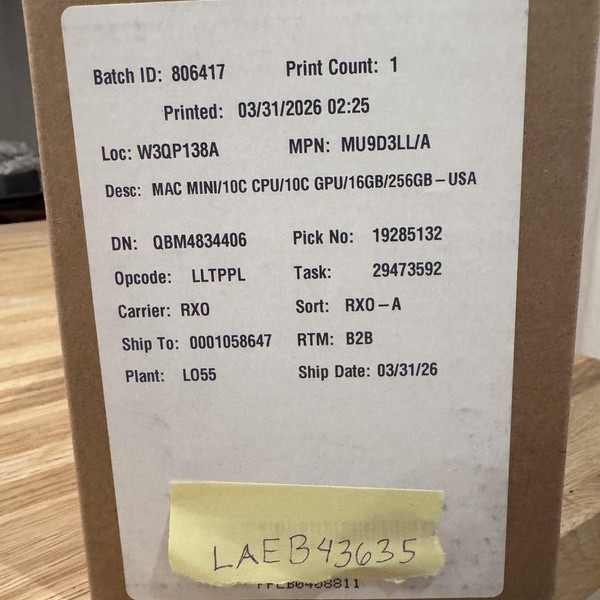Mac Mini 2024 - 256 GB, 16 GB, Apple M4