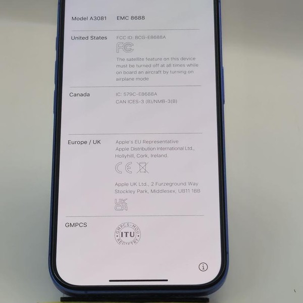 Apple iPhone 16 - Verizon, Ultramarine, 128 GB, A3081