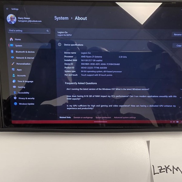 Lenovo Legion Go - Z1 Extreme, Black, 2 TB, 16 GB
