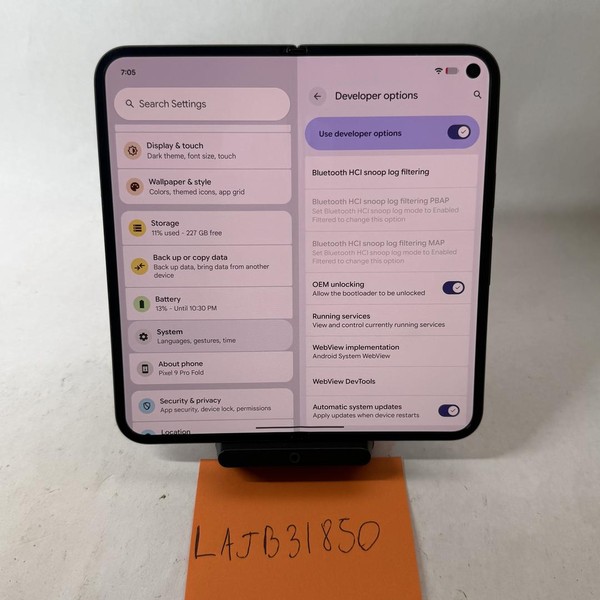 Google Pixel 9 Pro Fold - Unlocked, 256 GB, Obsidian, GGH2X