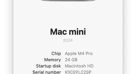 Mint
													Mac Mini 2024 - Apple M4 Pro 12-core, 512 GB, 24 GB, photo 1 of 13
