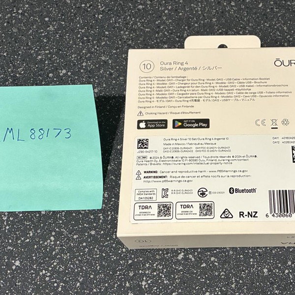 Oura Ring Gen 4 - Silver, Size 10