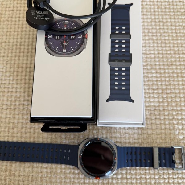 Samsung Galaxy Watch Ultra (2025) - Unlocked, Titanium Blue, SM-L705, 47mm