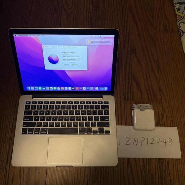 MacBook Pro 2015 (Retina) - 13 inch - 256 GB, Silver, 8 GB