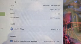 Good
													MacBook Pro 2021 - 16" - Apple M1 Max, Silver, 2 TB, 64 GB, photo 2 of 6