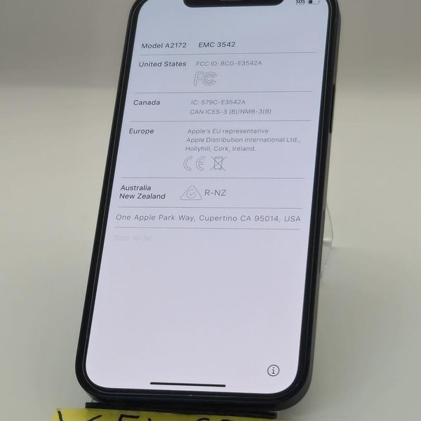 Apple iPhone 12 - Unlocked, Black, 64 GB, A2172