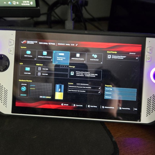 Asus ROG Ally 7 inch - 512 GB, White, 16 GB, AMD Ryzen Z1 Extreme, Ryzen Z1 Extreme