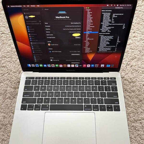 MacBook Pro 2017 (No Touch Bar) - 13 inch - I5, Silver, 256 GB, 8 GB