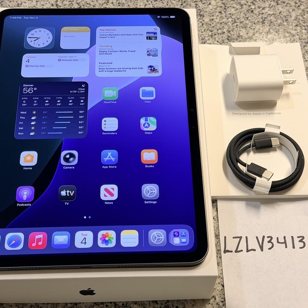 Apple iPad Pro 11 inch (M4) 2024 - Wi-Fi, 1 TB, Black, 16 GB, A2836, Standard Glass