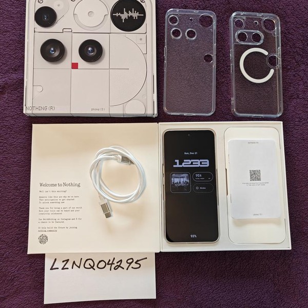 Nothing Phone (3) - Unlocked, White, 512 GB, 16 GB