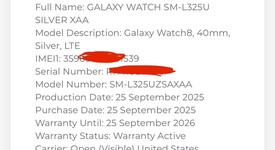 New
													Samsung Galaxy Watch8 - Unlocked, Silver, SM-L325, 40mm, photo 2 of 7