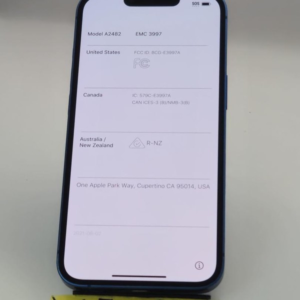 Apple iPhone 13 - Unlocked, 256 GB, Blue, A2482