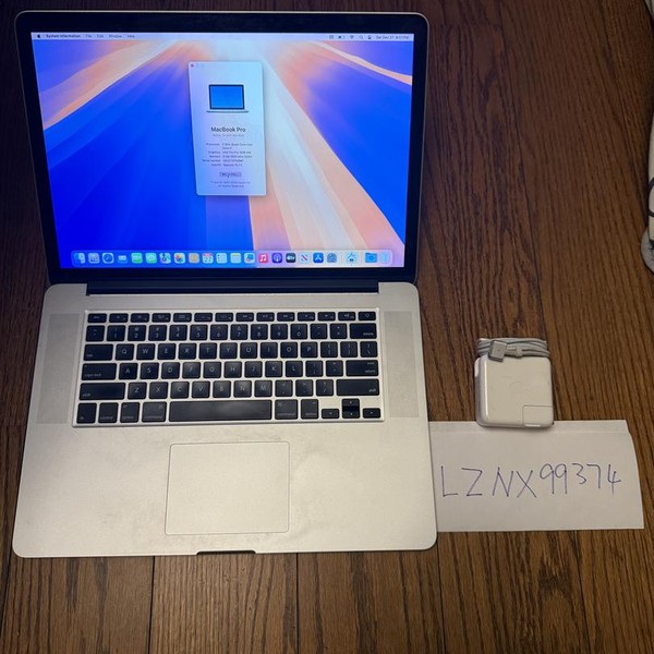MacBook Pro 2015 (Retina) - 15 inch - 512 GB, Silver, 16 GB