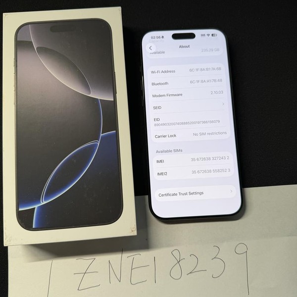 Apple iPhone 16 Pro Max - Unlocked, 512 GB, Black, A3084