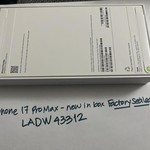 New Apple iPhone 17 Pro Max - Unlocked, 1 TB, Silver, A3257