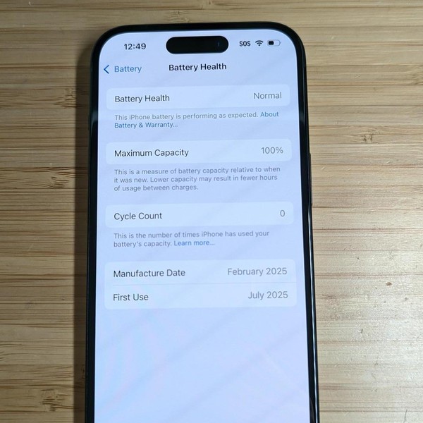 Apple iPhone 15 - Unlocked, 128 GB, Black, A2846