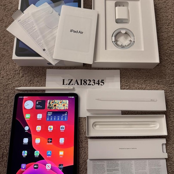 Apple iPad Air 4th Gen - Wi-Fi, 64 GB, Sky Blue, A2316