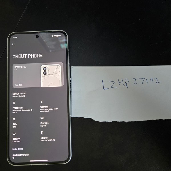 Nothing Phone (2) - Unlocked, 512 GB, White, 12 GB