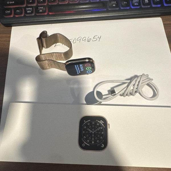 Apple Watch Series 11 46mm - Unlocked, Gold, A3337 - Cellular, Titanium