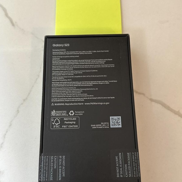 Samsung Galaxy S23 - Verizon, 128 GB, Black, 8 GB, SM-S911U