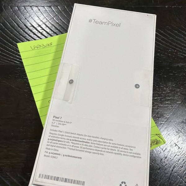 Google Pixel 7 - Verizon, 256 GB, Obsidian, 8 GB, GQML3, mmWave 5G