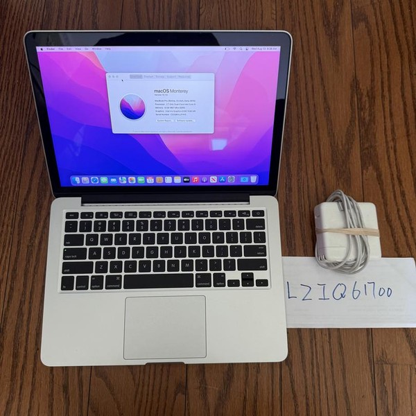 MacBook Pro 2015 (Retina) - 13 inch - 256 GB, Silver, 8 GB